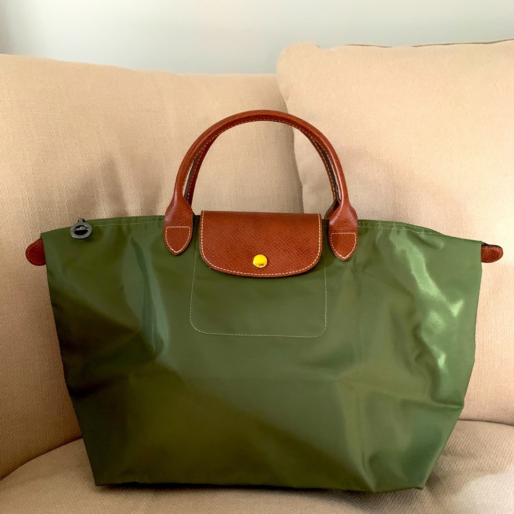Longchamp Green Nylon Pliage Bag